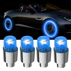 4 Led lights assembled on wheel air cap. Auto shining with no switch, 100% waterproof. LED auto turn on when moving....