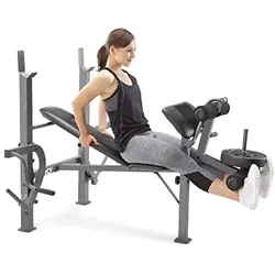 It includes a weight rack that fits standard-sized barbells and weight plates for easy accessibility and convenience....