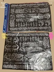 This is a kit of reusable henna tattoo stencils, designed for creating temporary tattoos on your hands, forearms, and...