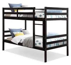 Want a wood twin bunk bed for your kids which has unparalleled quality ?. The bunk bed is made of sturdy wood for...