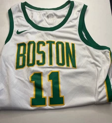 NIKE MENS NBA BOSTON CELTICS WHITE KYRIE IRVING SWINGMAN DRI-FIT JERSEY 52 XL. Shipped with usps first classHere we...