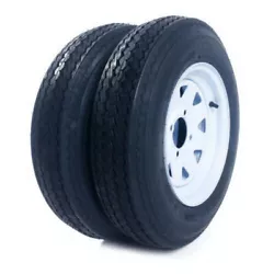2 x Tires & Rims. Tire Type: Trailer Only, Not For Vehicular Use. Rim Color: White. Quantity: 2 Pcs. Tire Size:...