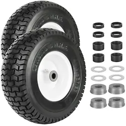 What causes tire flat spots?. The 13x5.00-6” wheels are made of polyurethane foam with white high-quality steel rims,...