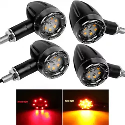 4x turn signal ligths. Usage: Turn Signal ; Indicators Lights; running light. Universal fit for most motorcycle. Wire...