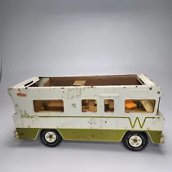 This is a vintage 1970s Tonka Indian Winnebago RV Motorhome Camper, made in the USA. It features a detailed design with...