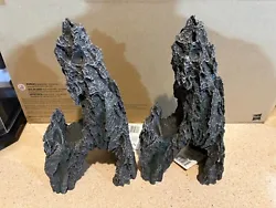 Rock Outcrop with peak and arch, Large: 16.5 W x 12.7 D x 30.5 H cm (6.5 W x 5 D x 12 H in).