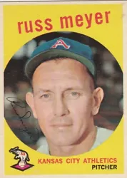 1959 Topps Kansas City Athletics Baseball Card #482 Russ Meyer 