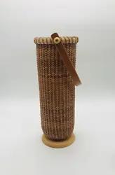 Woven Wicker Basket Wine Holder. Handle makes it easy to carry your favorite wine. Approximately 11