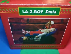 La-Z-Boy Santa Dog Christmas Sleeping Lazyboy Recliner Lazy Boy Lazboy 1994 Rare.