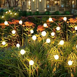 【Swaying When Wind Blows】 Solar decor garden outdoor lights-starburst swaying lights flow in the wind very fun....