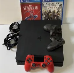 Sony PlayStation 4 Slim 500GB +2 games included, used normal, good condition.