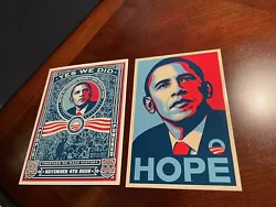 Authentic Shepard Fairey 2008 Barack Obama HOPE Campaign Sticker 4