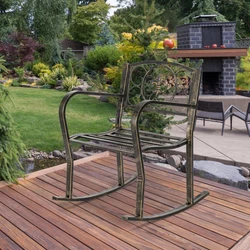 Relax and enjoy a soothing cup of morning coffee on our patio rocking chair. The simple and classic design provides a...