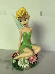 Disney Tinker Bell Sitting On A Bed Of Flowers Inside/outside Decoration. Very cute and would look great in your...