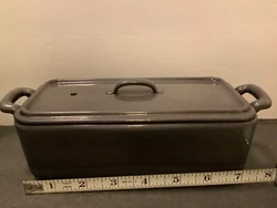 Revol Belle Cuisine Creation SMO Design Black Rectangular 7.5” x 3.75” x 2.25” Baking Dish and Cover BC08600....