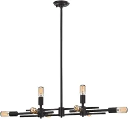 Elk 14252/4+4 Parallax Chandelier, 8-Light 480 Total Watts, Oil Rubbed Bronze Parallel and perpendicular lines...