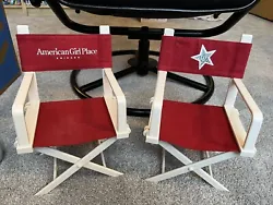 American Girl Place Chicago director’s chairs. Both chairs are clean and in great condition. Smoke free pet friendly...