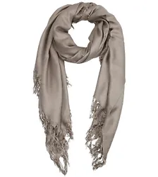 Style: Scarf, Shawl, Wrap. Color/Pattern: Solid Khaki. Care Instructions: Dry Clean Only.