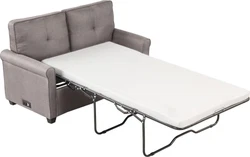 Classic design with single button-tufted back cushions and clean lines with high-quality easy to care for polyester...