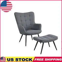 A dd an elegant tone and ultimate comforts to your living room with our soft accent chair and ottoman set. The accent...