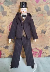 This great little antique bisque head gentleman is the perfect size for your doll house. He has a molded top hat and...