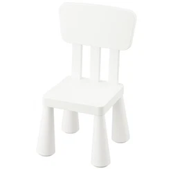 IKEA MAMMUT Childrens chair, indoor/outdoor/white.