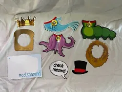Heavy shiny cardboard. Excellent used condition. Crown, fish, octopus, caterpillar, bread, sign, top hat, lion mane and...