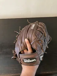 Wilson a950 Baseball Glove Mitt 12.5” Right Handed Thrower. Preowned condition. Worn on left hand for right handed...