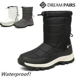 DREAM PAIRS Winter Warm Faux Fur Lined Snow Boots Waterproof Lightweight Boots. Adjustable features: Adjustable...