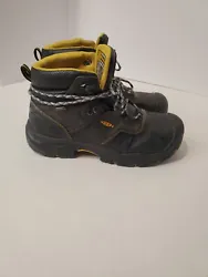 KEEN Dry Men’s Size 10.5D Black Yellow Work Boots F2892-11 Waterproof Steel Toe