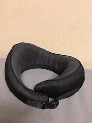MLVOC Travel Pillow 100% Pure Memory Foam Neck Pillow Machine Washable (Black)