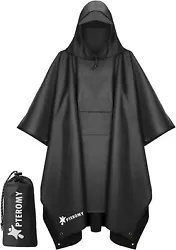 [PREMIUM MATERIAL] This rain poncho is made from lightweight yet durable and rip-resistant polyester material. Quality...