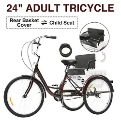 With a large rear basket, this tricycle is sure to take a load off your shoulders. Our adult tricycle was crafted to...