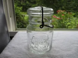   Antique Quick Seal Pint Canning Jar with Wire Bale & Glass Lid Patd July 14 1908. In very good condition. Please see...
