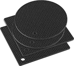 【Lightweight & Heat Resistant Silicone Pot Holders】: Our silicone trivet mats are heat protection and insulated as...