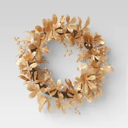 Threshold Enrich your indoor space with this eye-catching Golden Leaf Wreath from Threshold?. This artificial unlit...