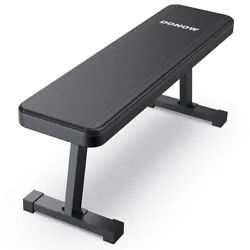 BREATHABLE AND NON-SLIP LEATHER - DN315 flat bench is covered with special cellular PU leather. Compared with ordinary...