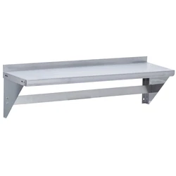 430 series stainless steel provides good corrosion resistance. The 12”W x 96”L stainless steel shelf features 8...