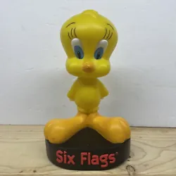 1997 Vintage Six Flags Tweety Bird Bank Looney Tunes 11”. Good used condition. Complete. Please see pictures My aim...