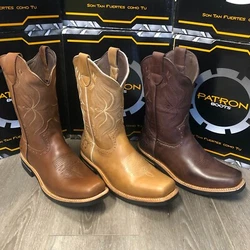 TOE: SQUARE TOE. INSOLE: LEATHER. YOU ARE BUYING HIGH QUALITY RODEO GENUINE LEATHER BOOTS. SOLE: RUBBER SOLE. BOOTS ARE...