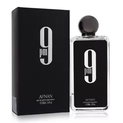 Afnan 9 PM. Fragrance Type : Eau De Parfum. Size : 3.4 oz 100 ml. Bottle : Spray.