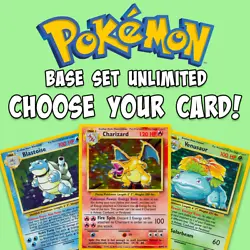 The Pokemon Base Set was first printed in the USA in 1999, and includes classic cards like Charizard, Blastoise,...