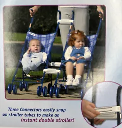 Prince Lionheart Stroller Connectors Make An Instant Double Stroller! New In Box. Three connectors easily snap on...