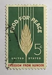 US 5 Cent Food For Peace Postage Stamp Scott 1231 1963 US111. Shipped with USPS First Class.