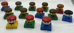 Vintage Lego Duplo SQUARE PEOPLE Figures Character Minifigure Brick *Lot of 13*. In used condition. Please look at...