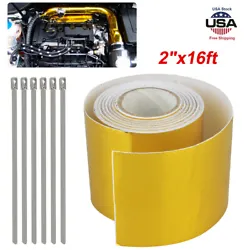 15Feet Silver Intake Heat Reflective Tape Wrap Self-Adhesive High Temperature. Color: Gold. 4PCS 3157 Red LED Reverse...