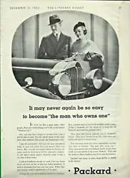 Original print ad from a magazine of 1932. There is a pale water mark along the right margin. Still in collectible...