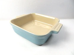 LE CREUSET Stoneware Square Baking Dishes Blue Small 5.5in,.