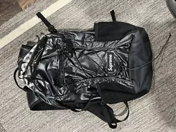 Supreme FW17 Black Cordura Backpack. All sales are final.Has tears and peeling but very much still useable!