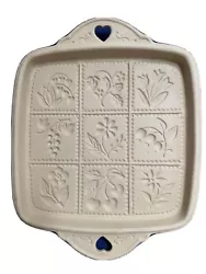 A 1988 Brown Bag Cookie Art Shortbread mold with Flowers & Berries. Measures 10.5” across to the tips of the handles....